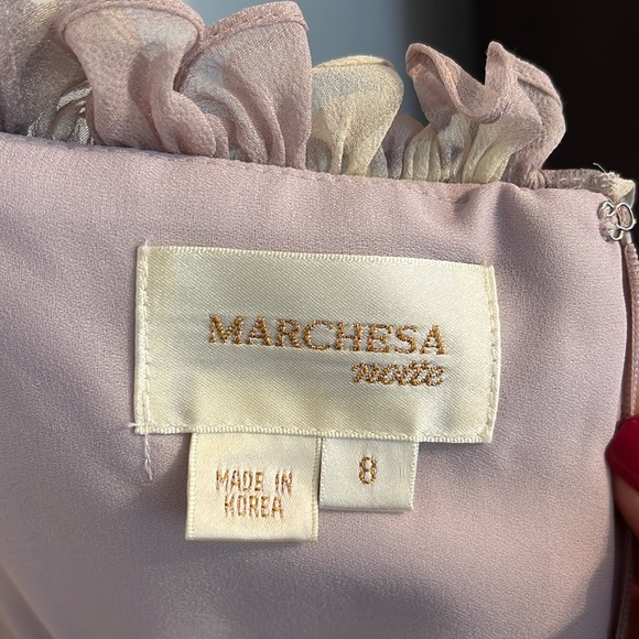 NWT Marchesa Notte Vintage Empire Waist floral cocktail dress w/Rhinestones Sz 8 - Picture 11 of 13